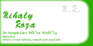 mihaly roza business card